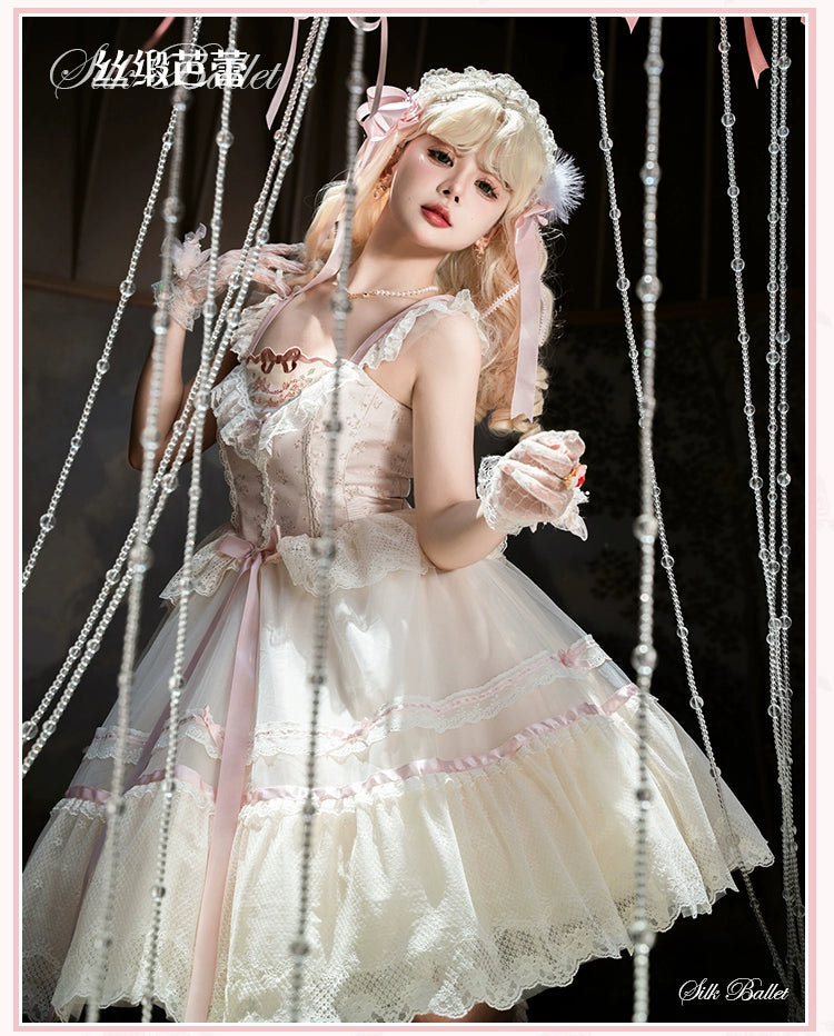 【受注予約1/23まで】Silk Ballet ジャンパースカート・ミドル丈