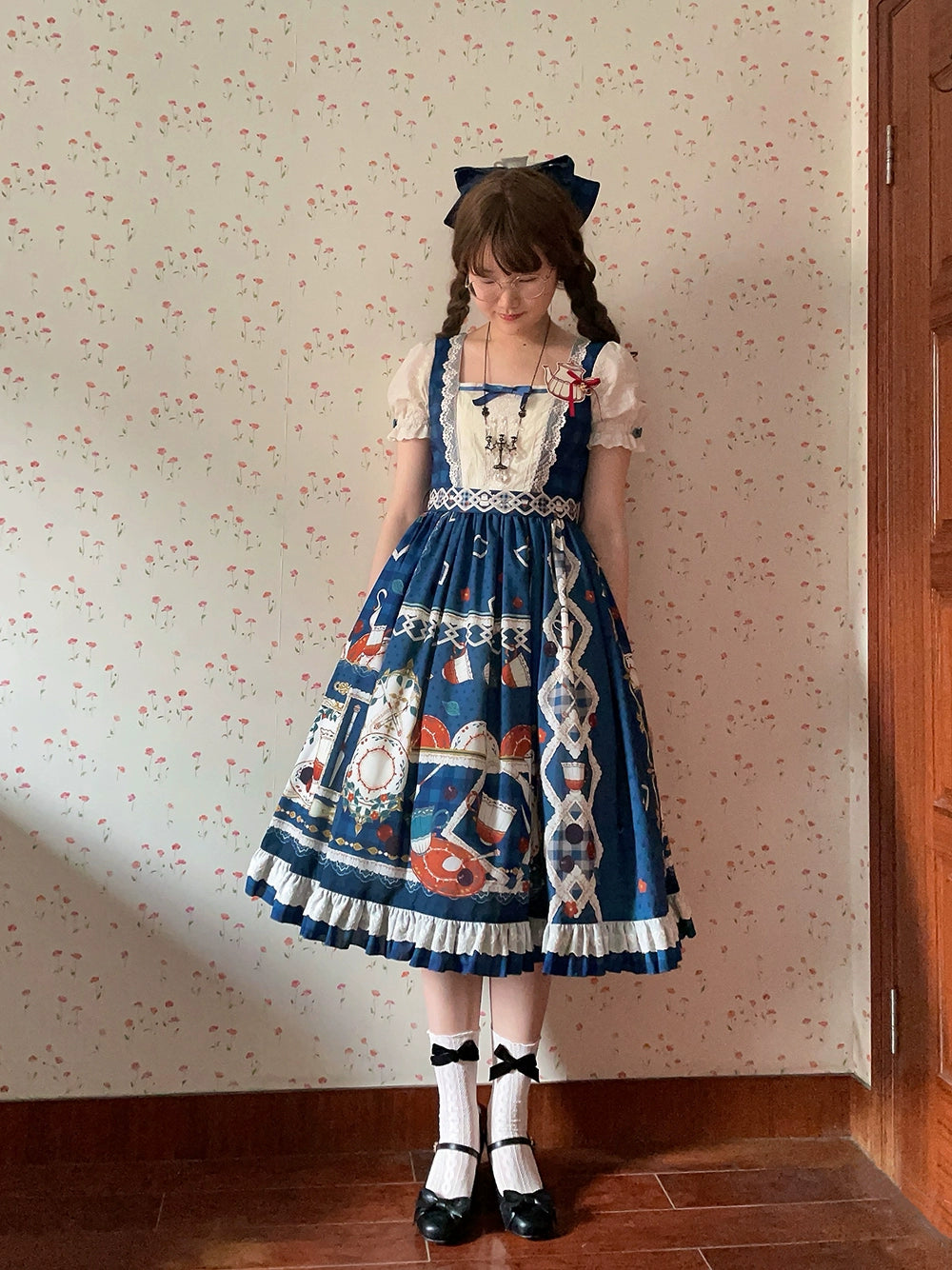 【予約販売】Picnic Tea Party スクエアネックワンピース