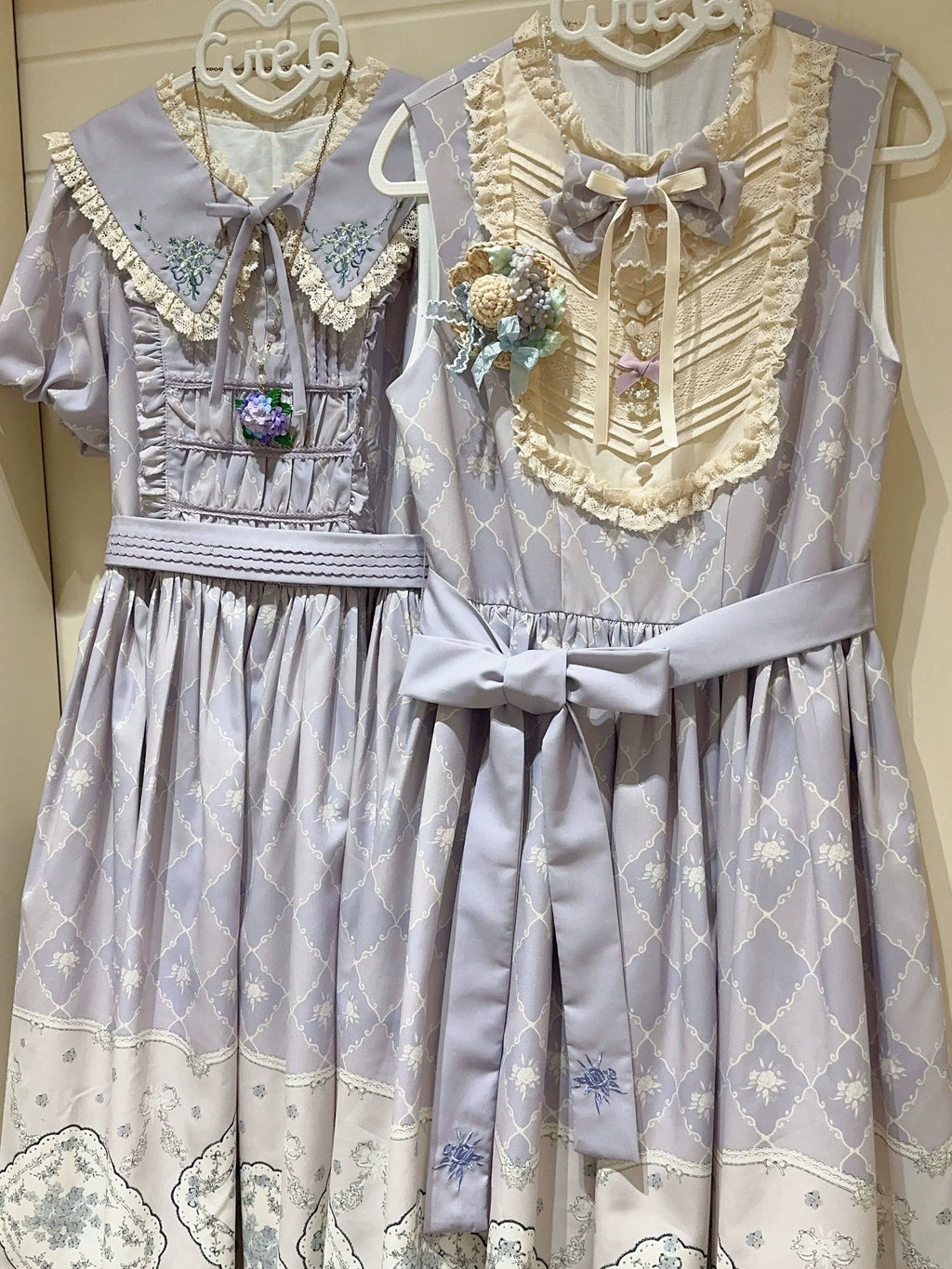 Forget Me Not パステルカラーのプリントワンピース