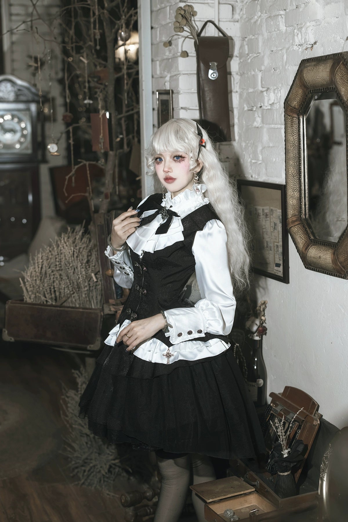 Bloodline Baron 蜘蛛の巣スカート3点セット