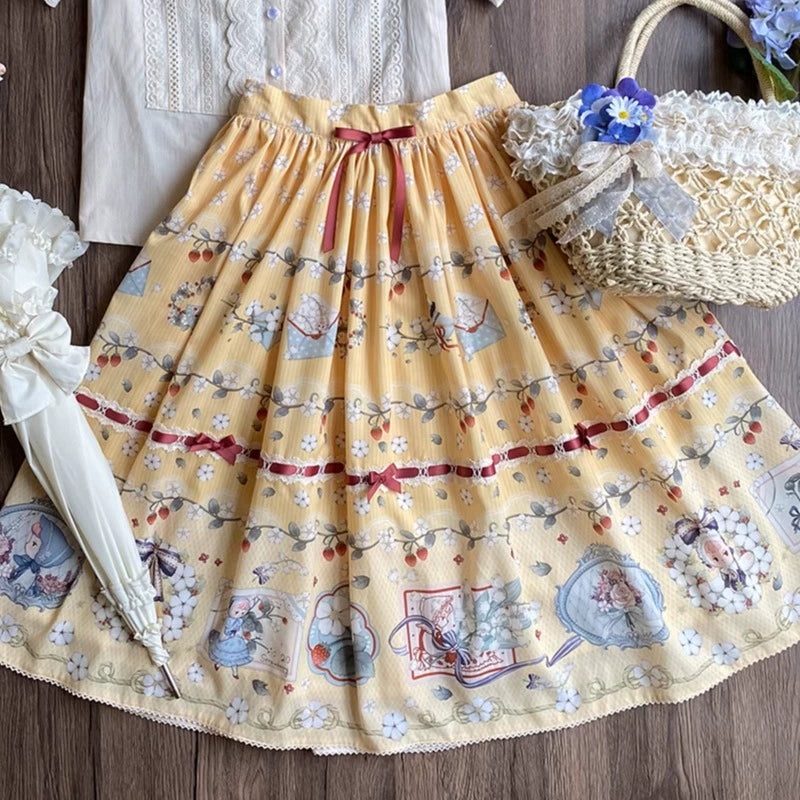[Pre-orders available until 5/8] Sweetie Sheep Print Skirt