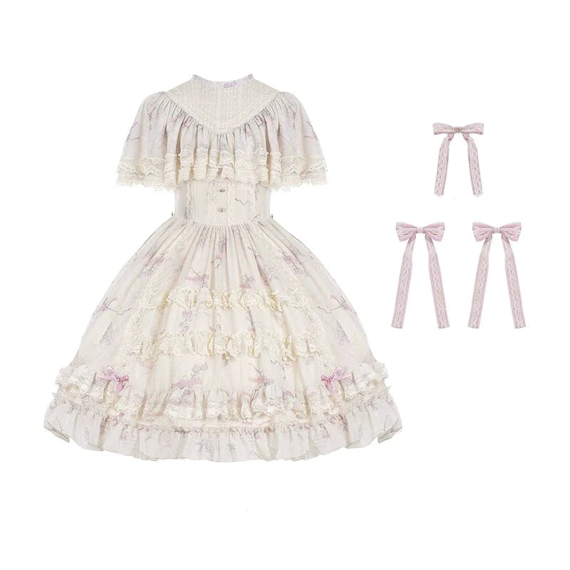 Edwardian クアドラプルリボンワンピース