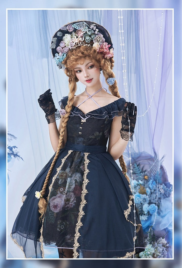 [Sale Period Ended] Porcelain Flower Garden Veiled Dress