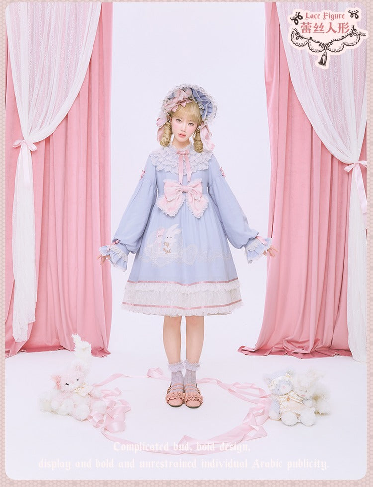 【再販・受注予約12/23まで】Lace Figure アップリケワンピース