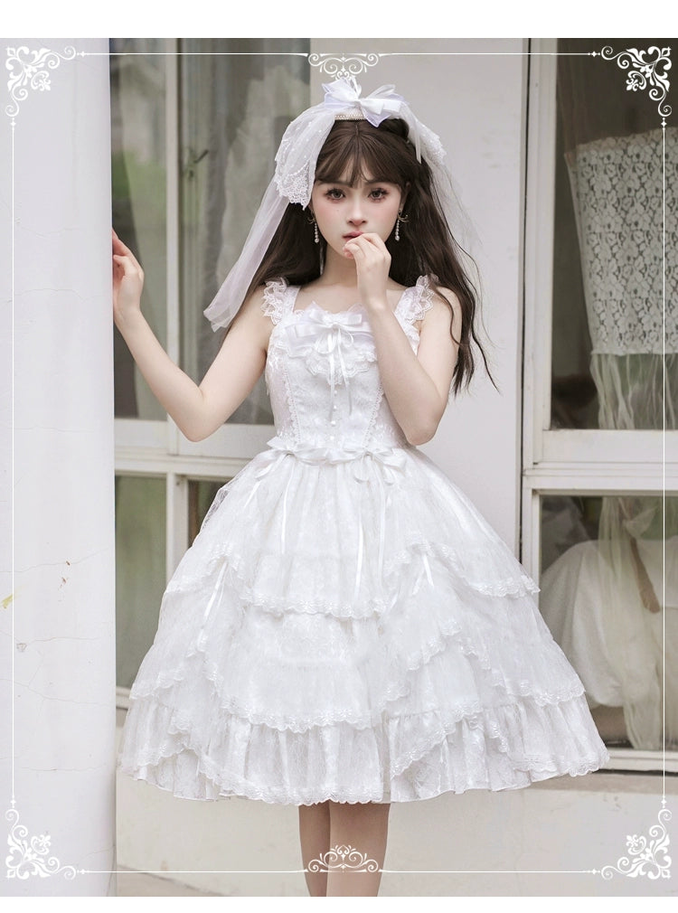 June Bride フラワーレースジャンパースカート 全4色