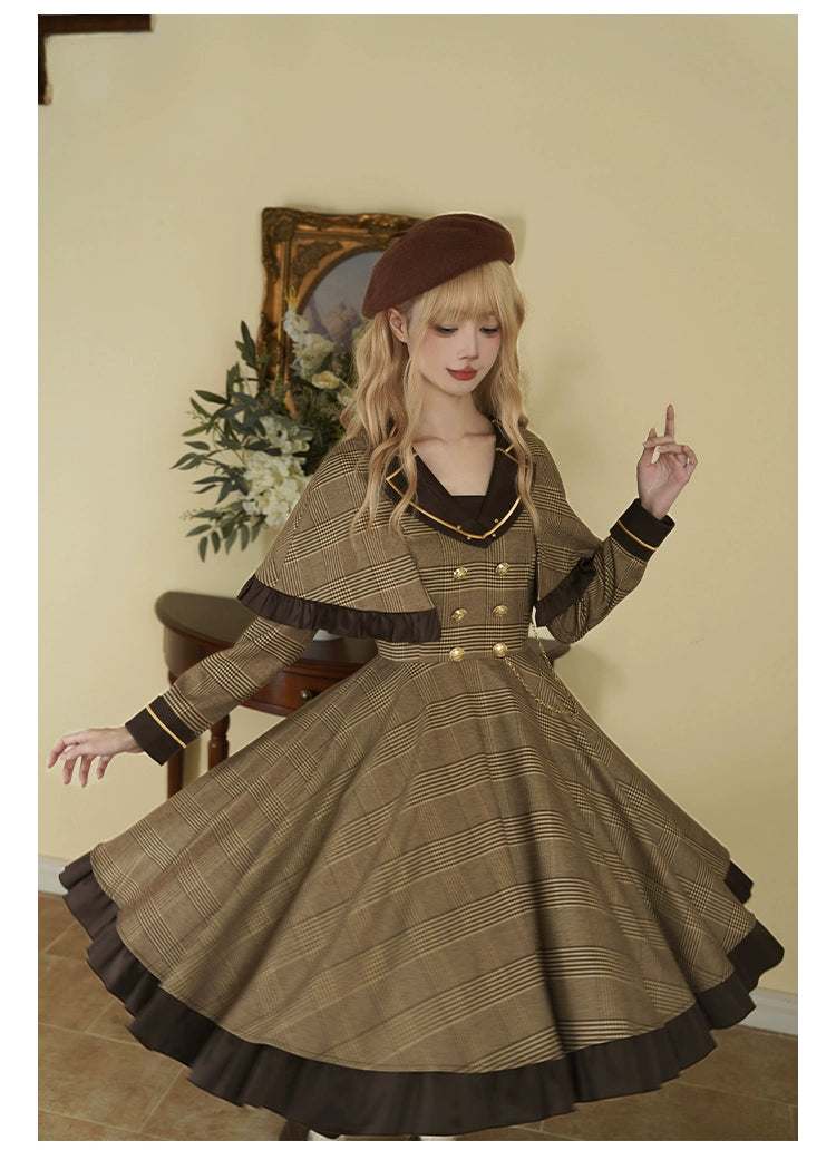 Baker Street Past detective check dress