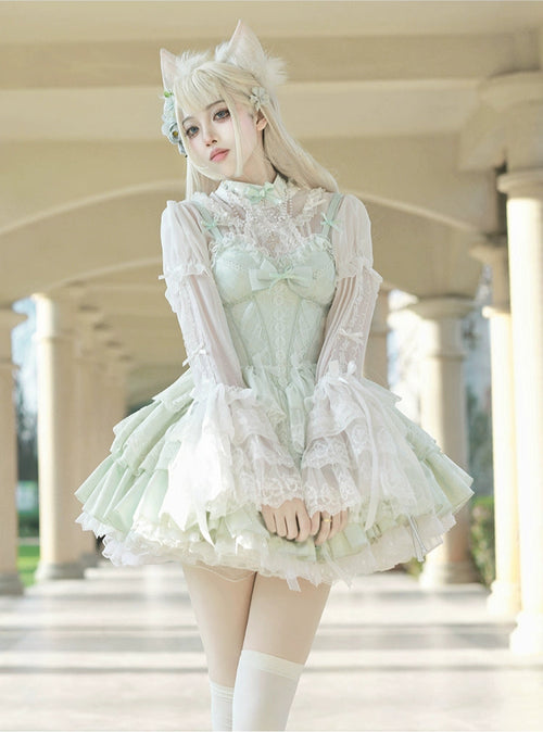 Ballet Fairy シアーフリル姫袖ブラウス