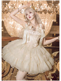 Cream Polkaフレンチガーリー  バレエ風セットアップ
