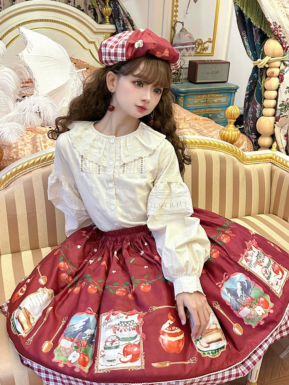 【予約販売】Apple Garden バイエルン風リバーシブルスカート