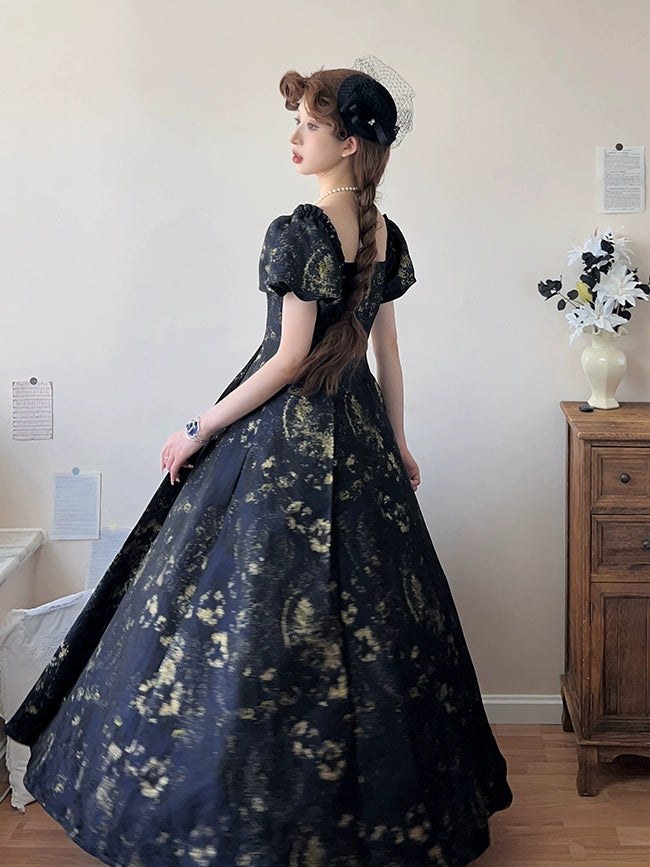 [Pre-orders available until 9/5] Brilliant Years Elegant foil-stamped long dress