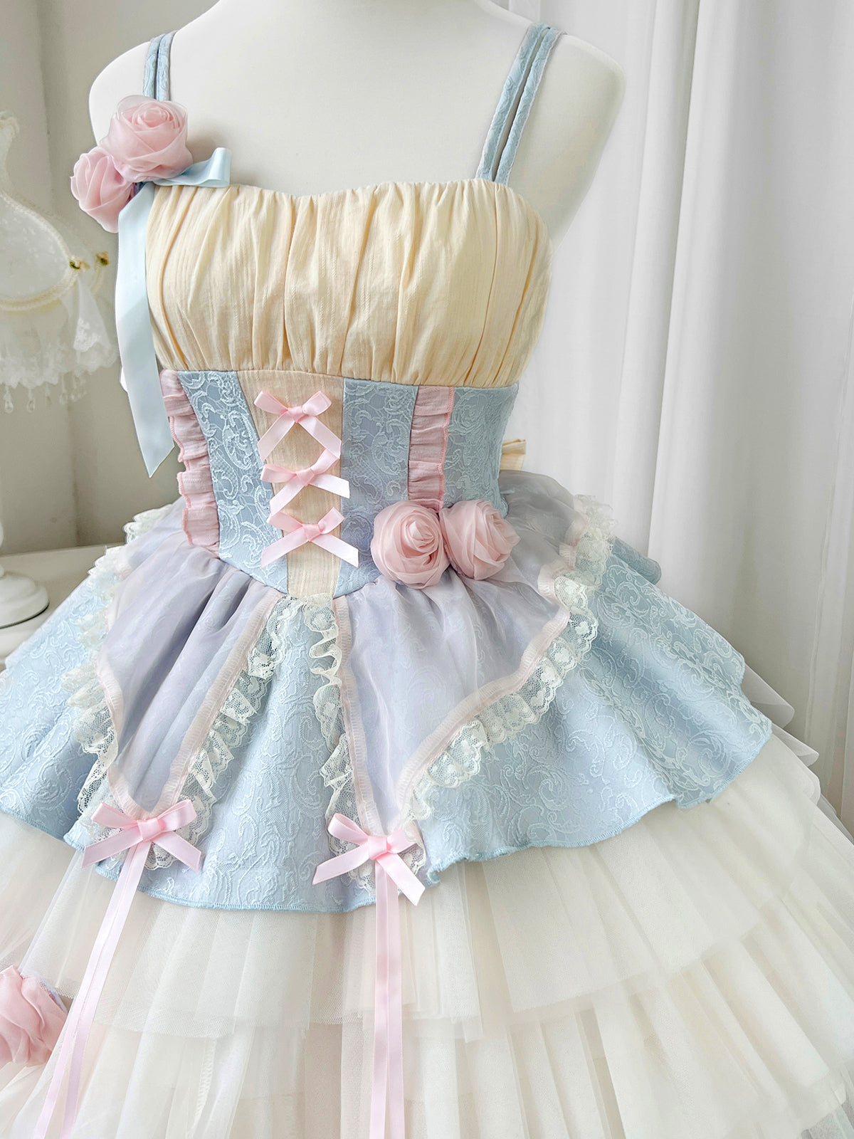 Rose Peach Princess Jumper Skirt