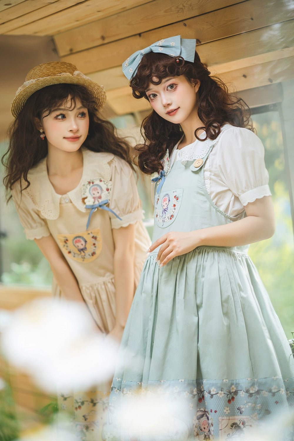 【予約販売】Sweetie Sheep プリントサスペンダースカート