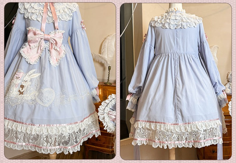 【再販・受注予約12/23まで】Lace Figure アップリケワンピース