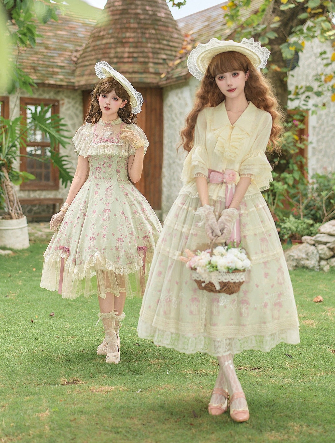 【予約販売】風薫る薔薇園 レイヤードスカート