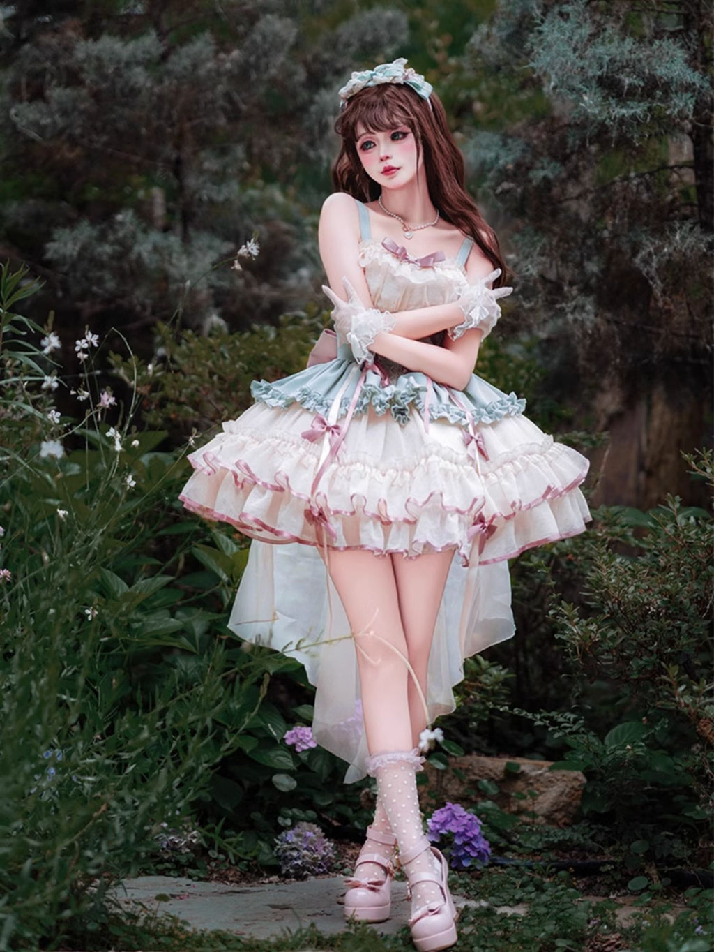 【予約販売】Fairy Garden バレエ風ショートドレス 新色追加