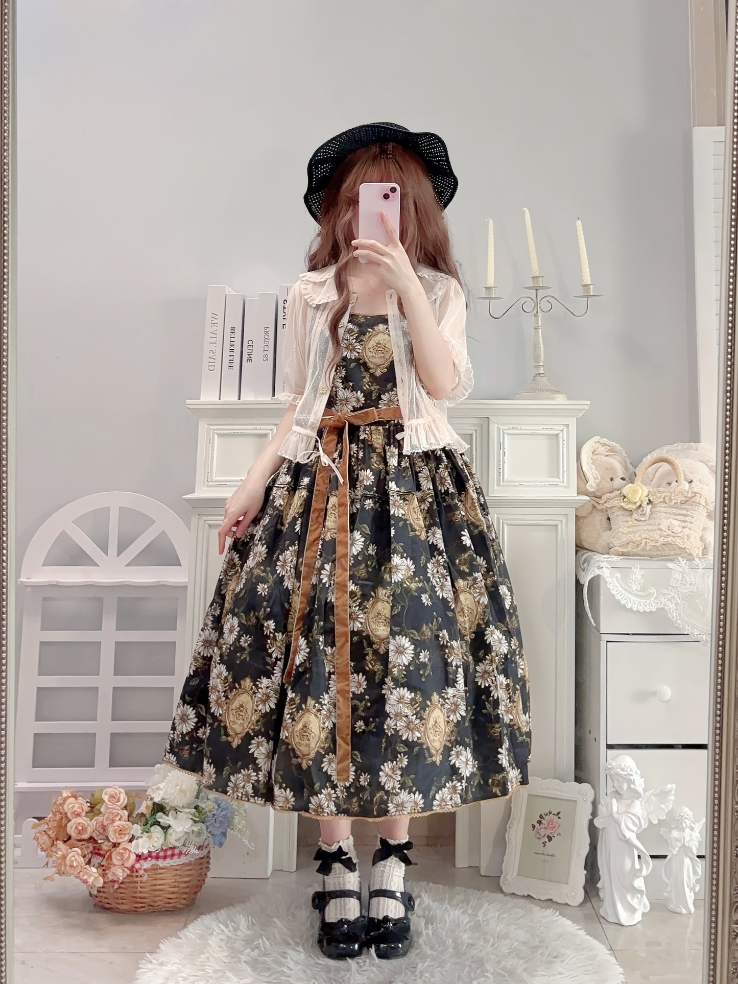 【受注予約10/8まで】Wild Daisies in the Garden ジャンパースカート