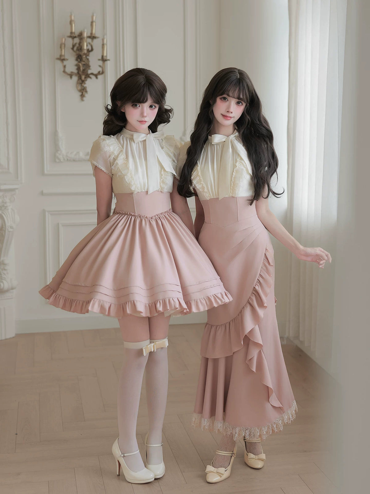 Milky Rose フェイクレイヤードミニワンピース