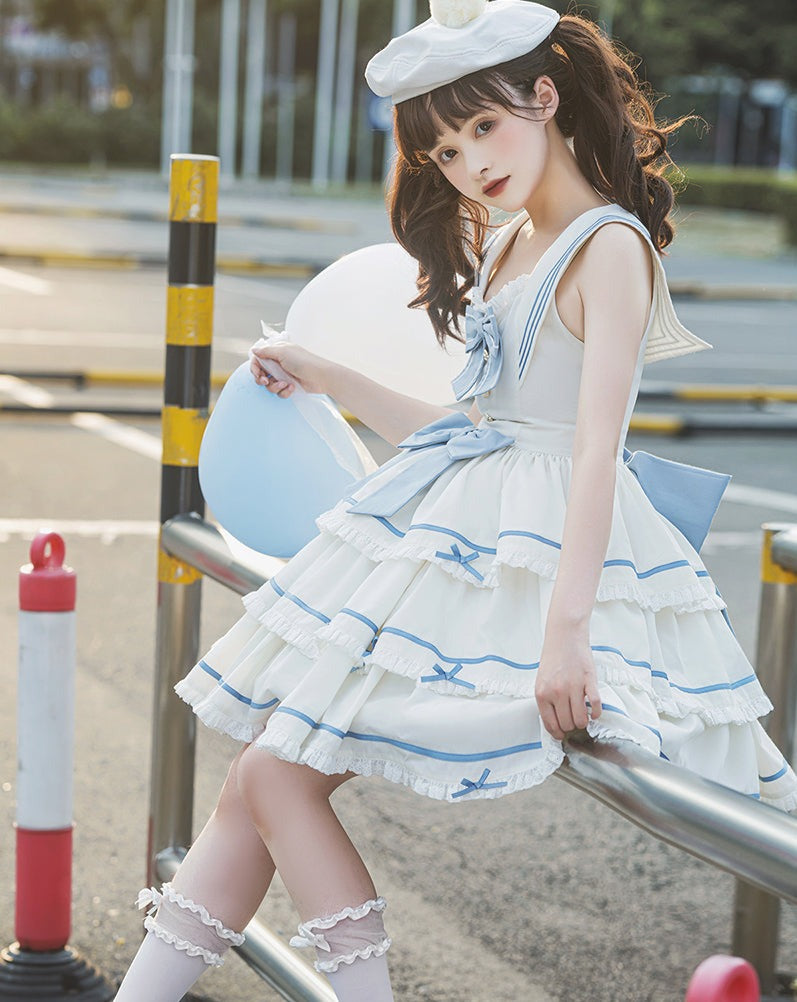 In the Sea Breeze marine style jumper skirt