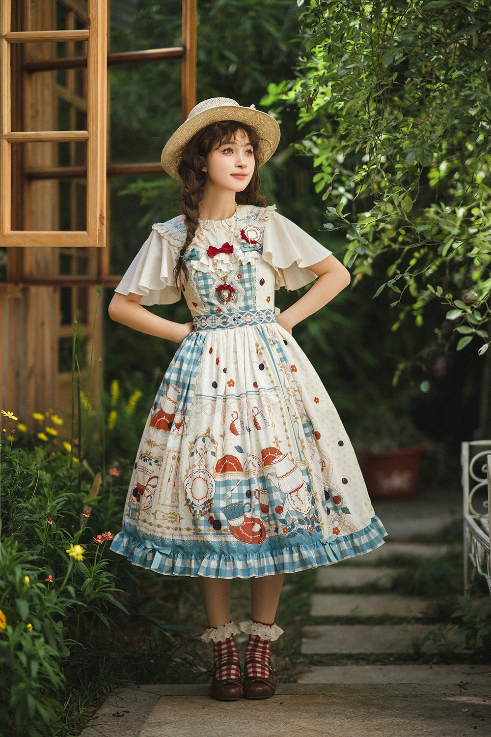 【予約販売】Picnic Tea Party ジャンパースカート