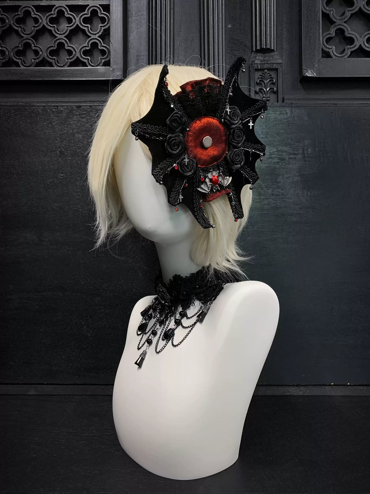 【DEVIL FASHION】 ゴシックロリータ ヘアクリップ／ブローチ（缶バッジホルダー）