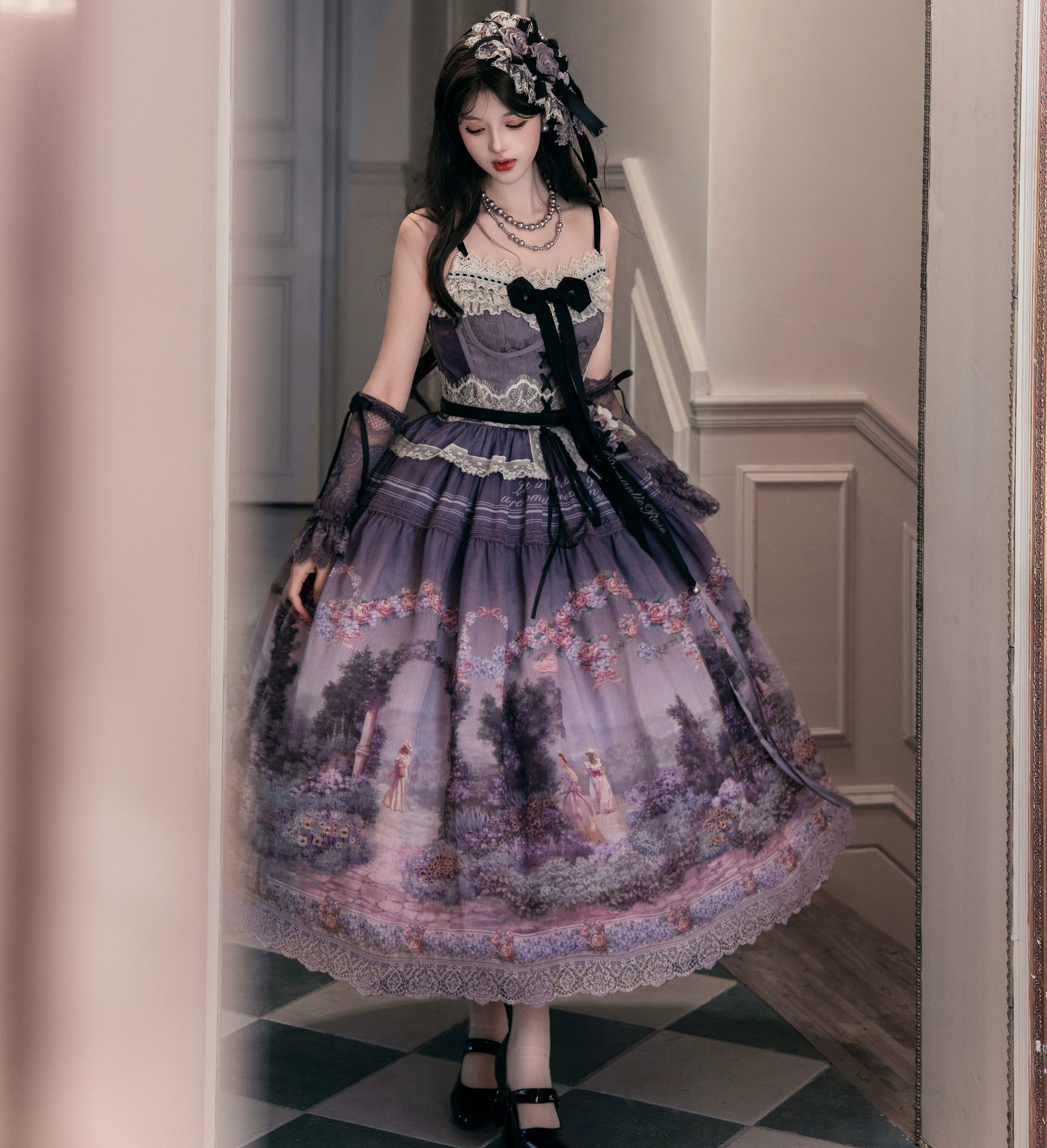 [Pre-orders available until 2/26] Romantic Rose Print Jumper Skirt