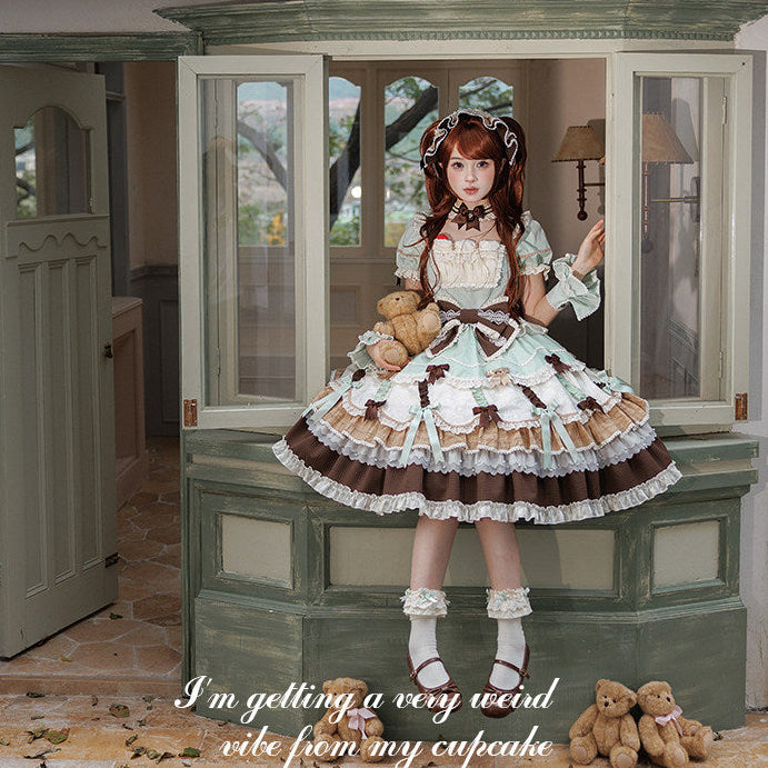 【受注予約1/26まで】Sweet Cup Cake レースとリボンのワンピース