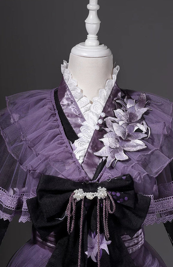Purple Silk Lily 華ロリドレスセット
