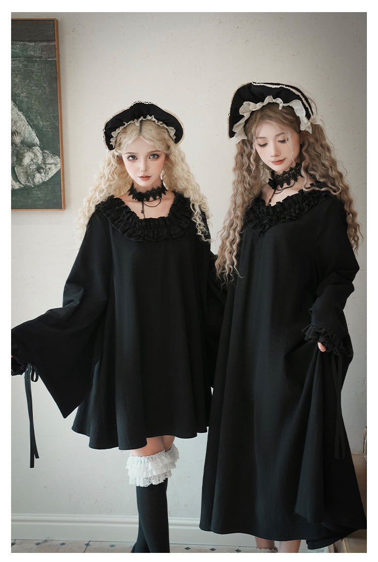 十六夜 和風メイドワンピースセット ショート丈