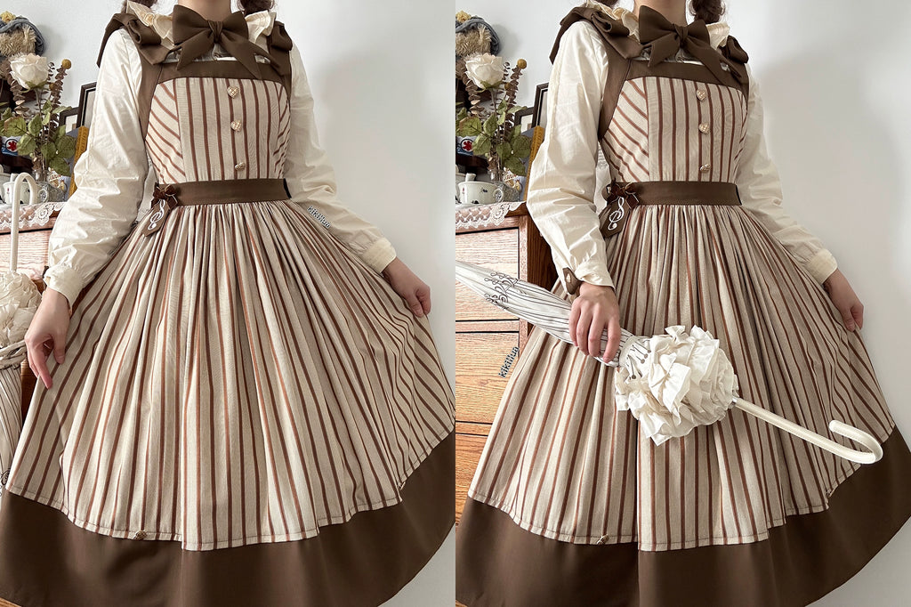 [Pre-orders available until 11/7] Twilight and Nightfall Striped Jumper Skirt