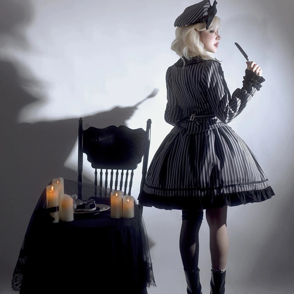 【予約販売】Classic Chocolat Stripe ストライプショートジャケット