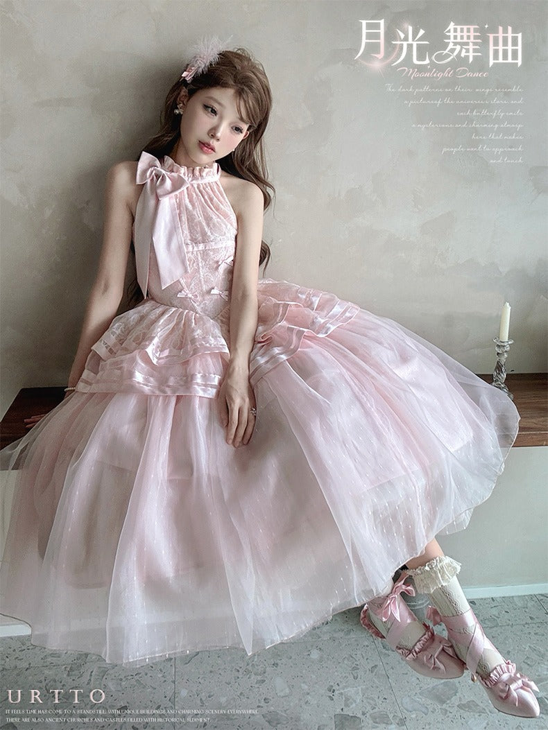 [Pre-orders available until 7/8] Moonlight Dance Halter Neck Dress