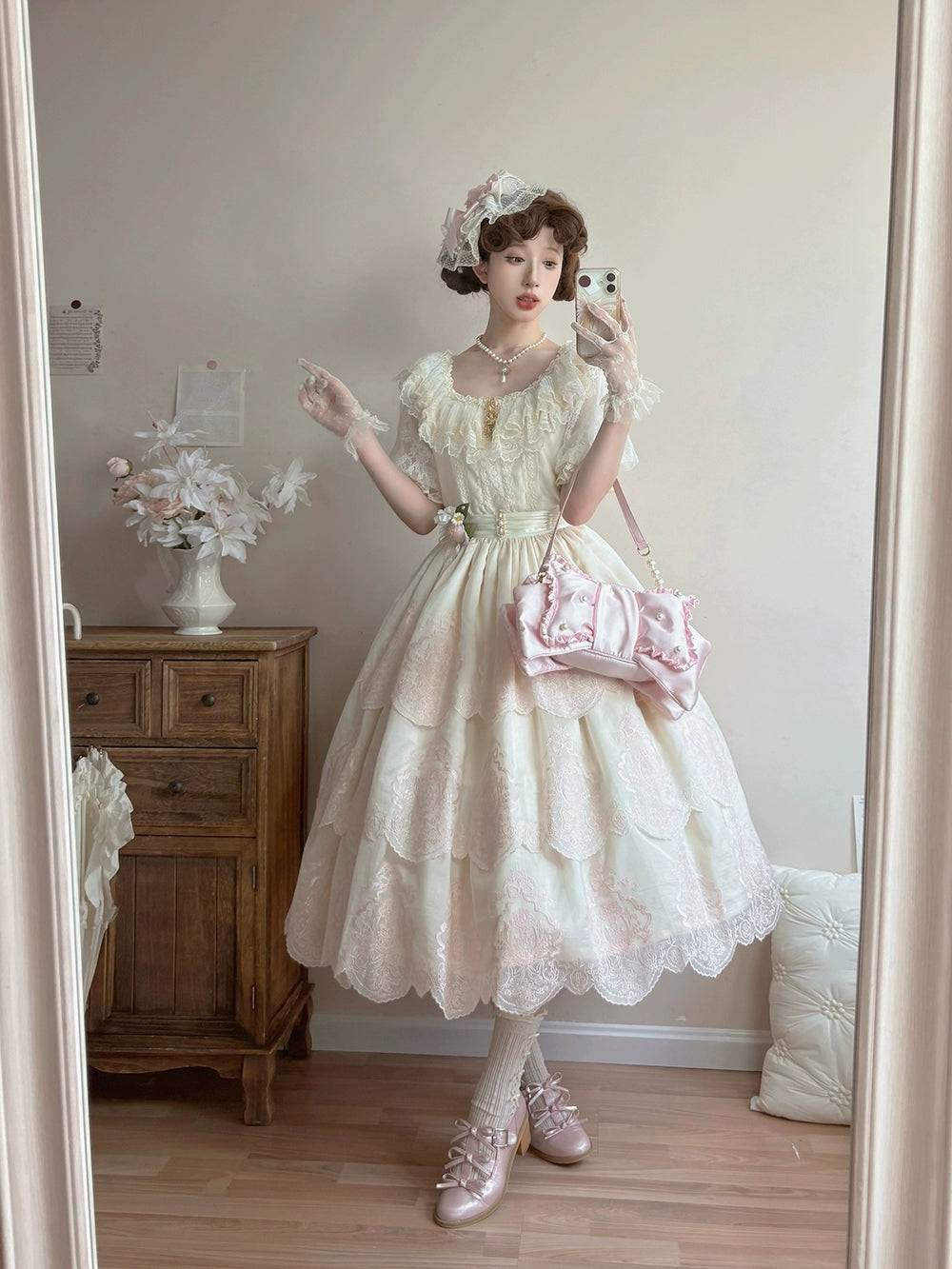 【受注予約9/25まで】Noble Garden 刺繍スカート