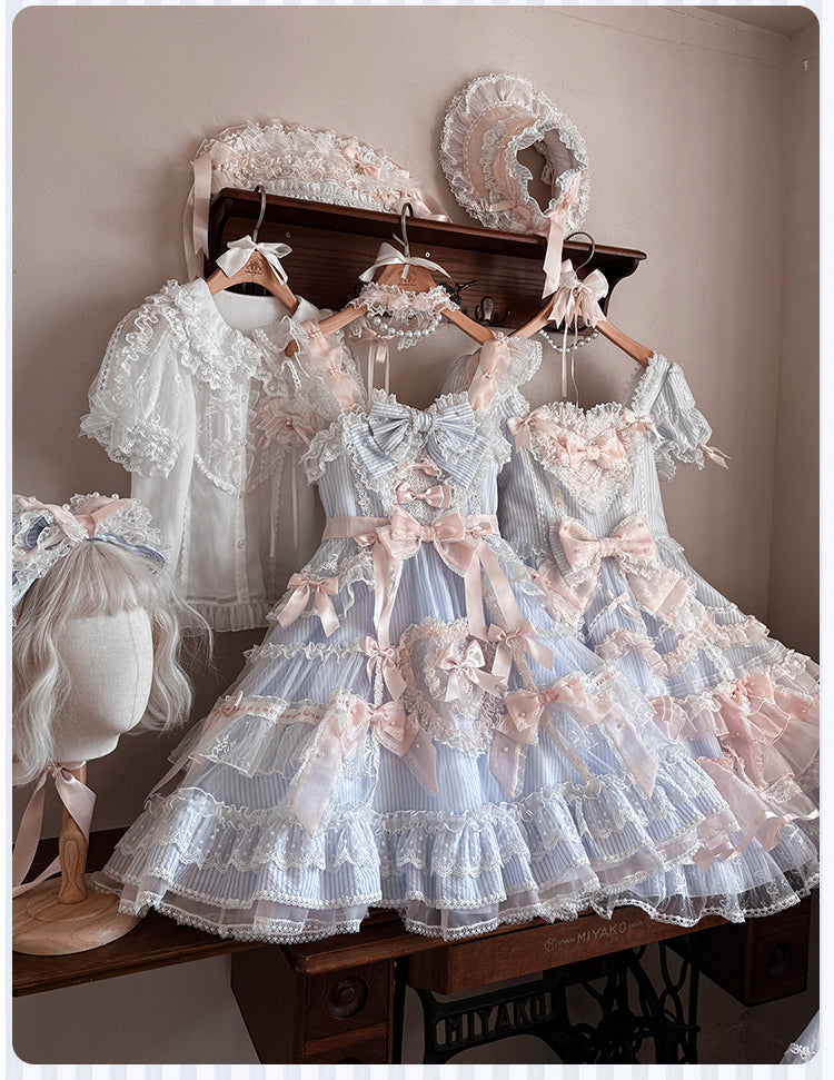 【受注予約5/14まで】Striped Maiden ハートのジャンパースカート