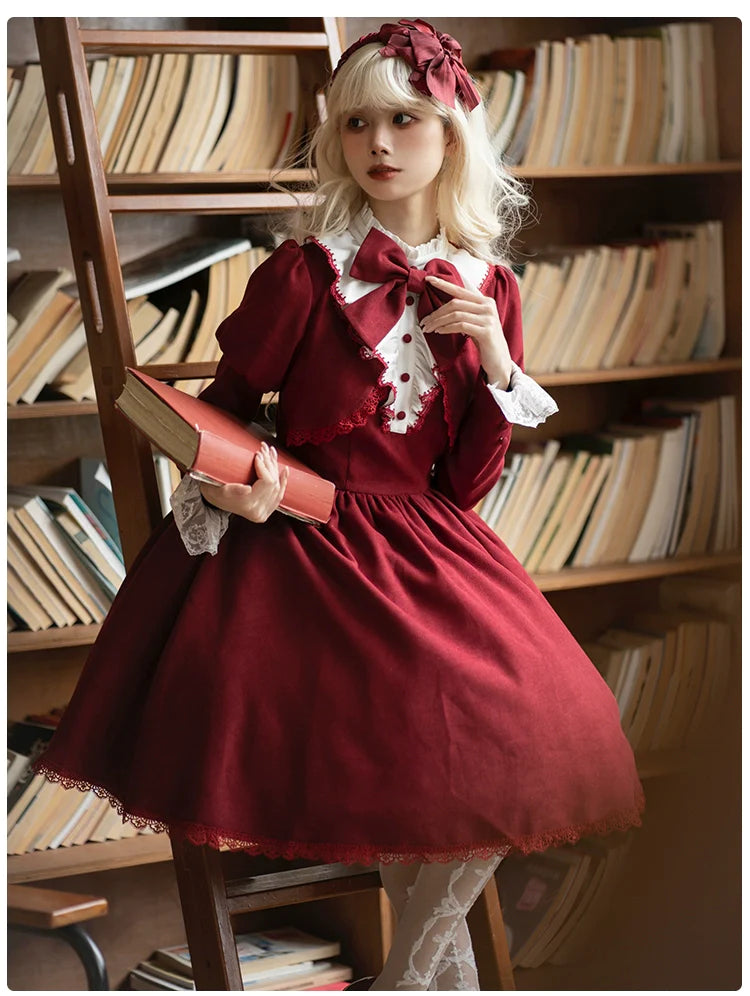 魔女書店 パフスリーブのボレロ風ワンピース