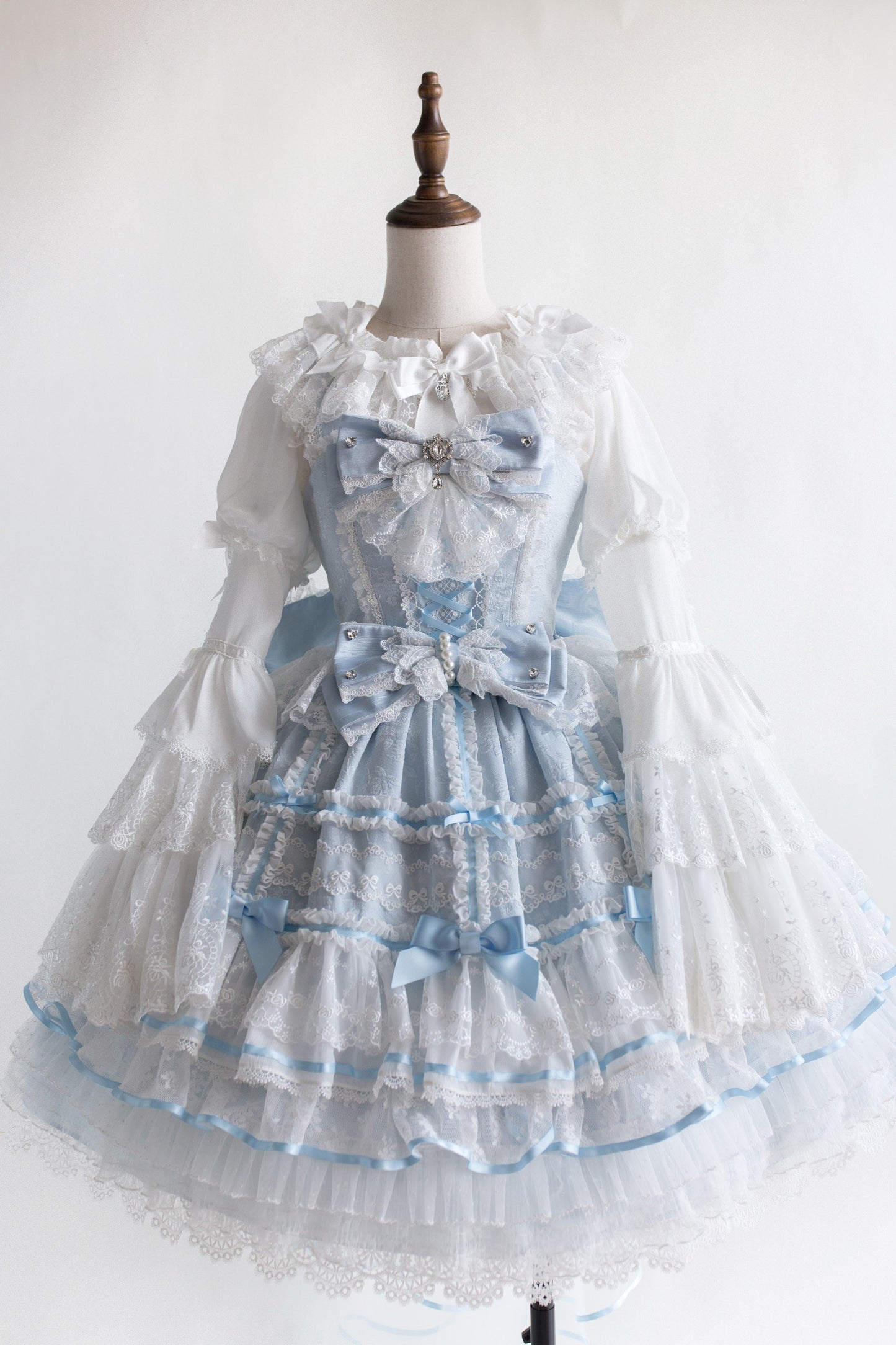 Wishing Star ドール風ジャンパースカート・パステルブルー