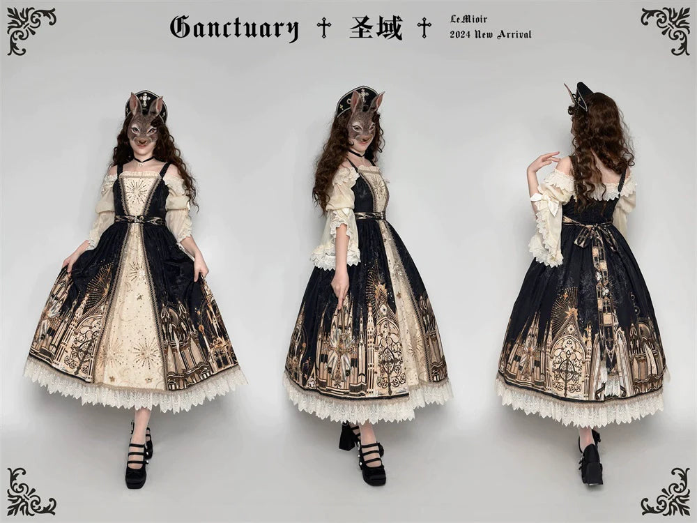 [Sale period ended] Sanctuary Goth Lolita Off Shoulder Princess Sleeve Blouse