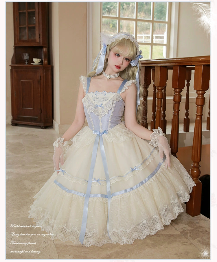 【受注予約1/23まで】Silk Ballet ジャンパースカート・ミドル丈