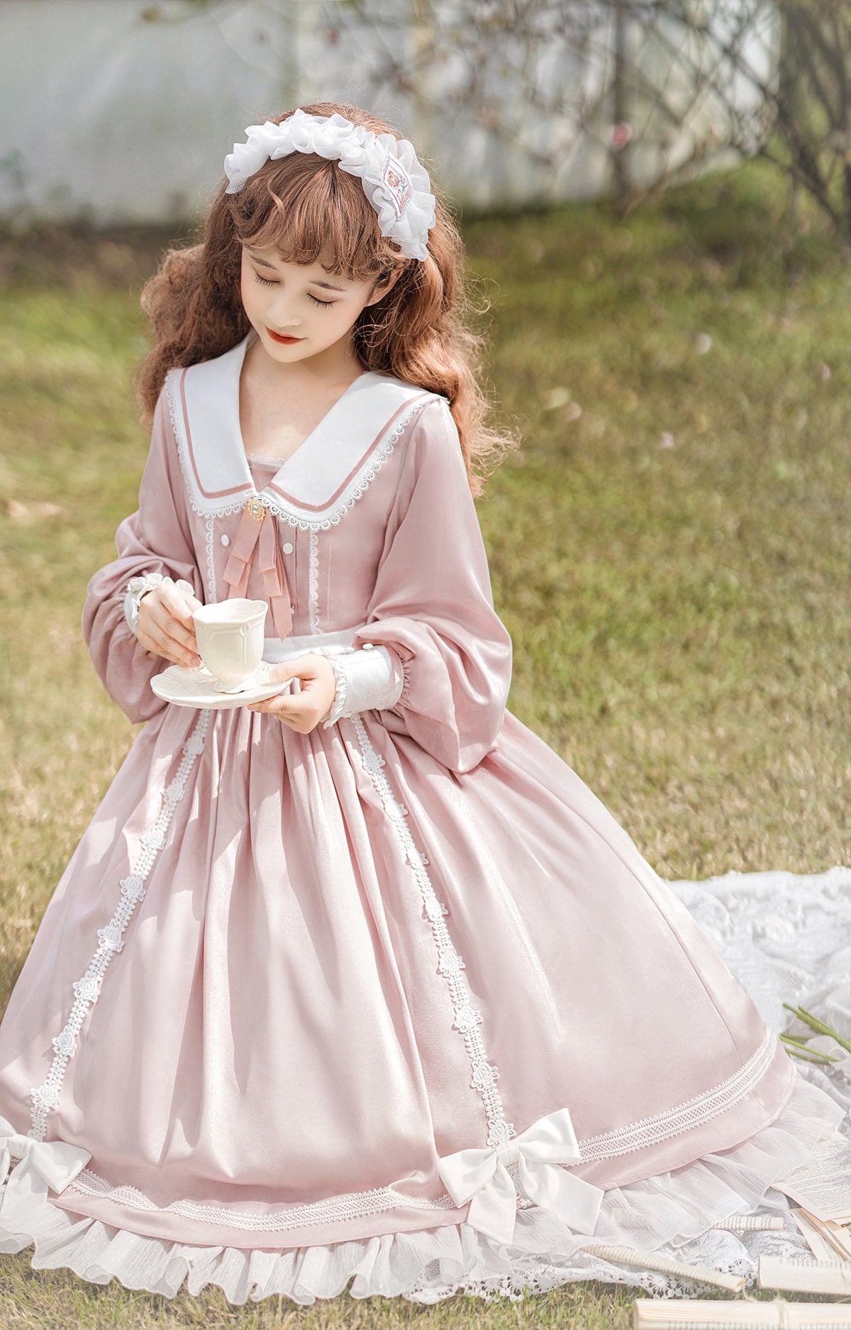 パステルカラーうさ耳セーラー襟ワンピース – ロリータファッション