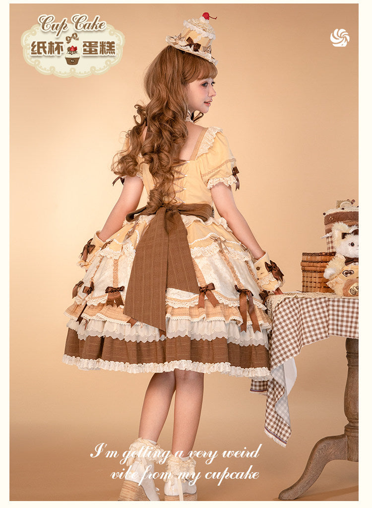 【受注予約1/26まで】Sweet Cup Cake レースとリボンのワンピース
