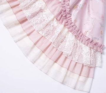 Flower Journey Flower and butterfly pink Hana Lolita jumper skirt