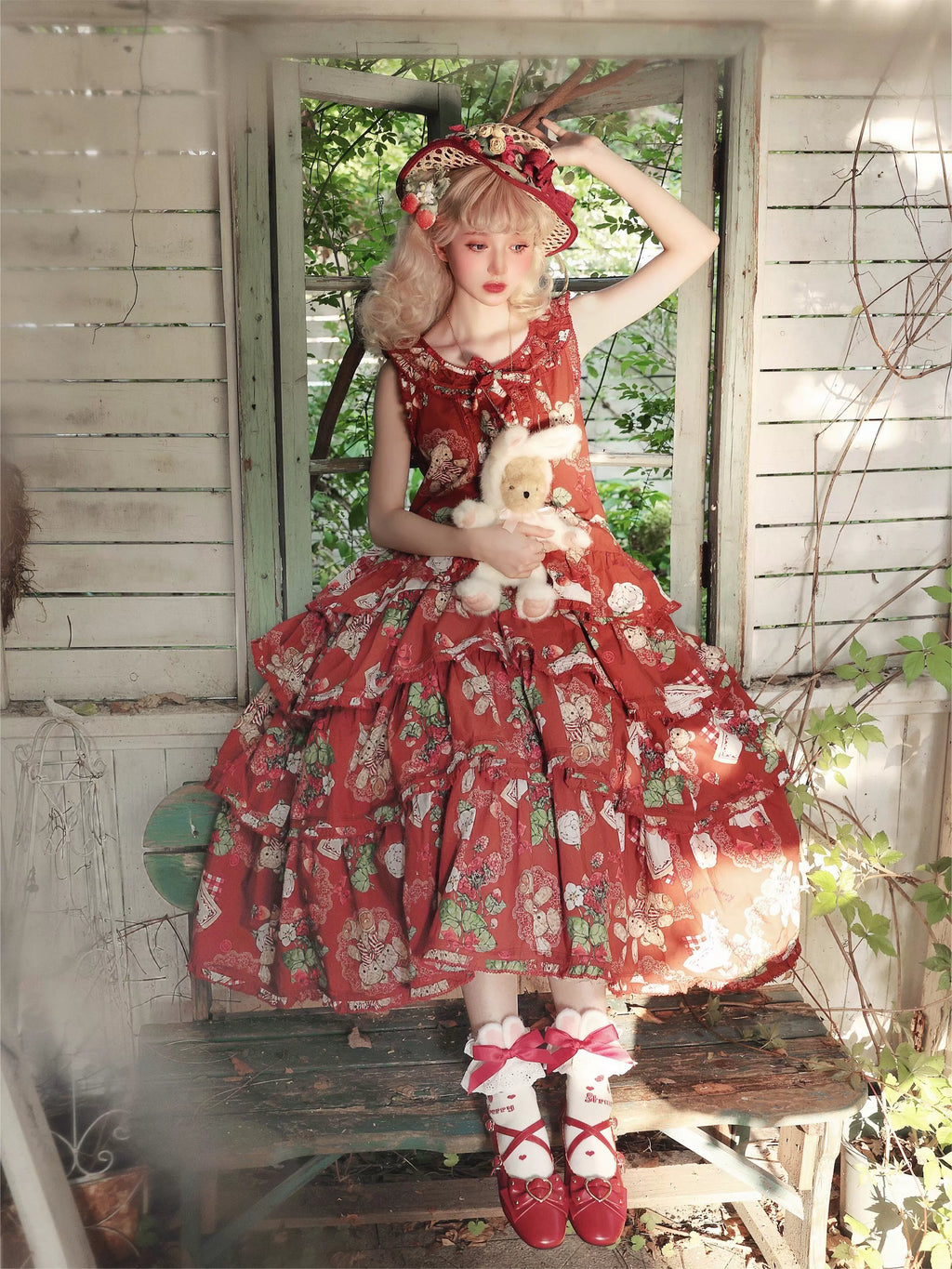 【再販・受注予約5/18まで】Camellia Berry ジャンパースカート ティアードタイプ・ロング丈