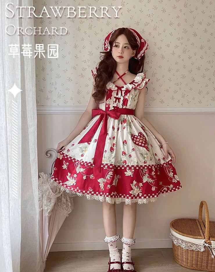 Strawberry Orchard 苺のジャンパースカート