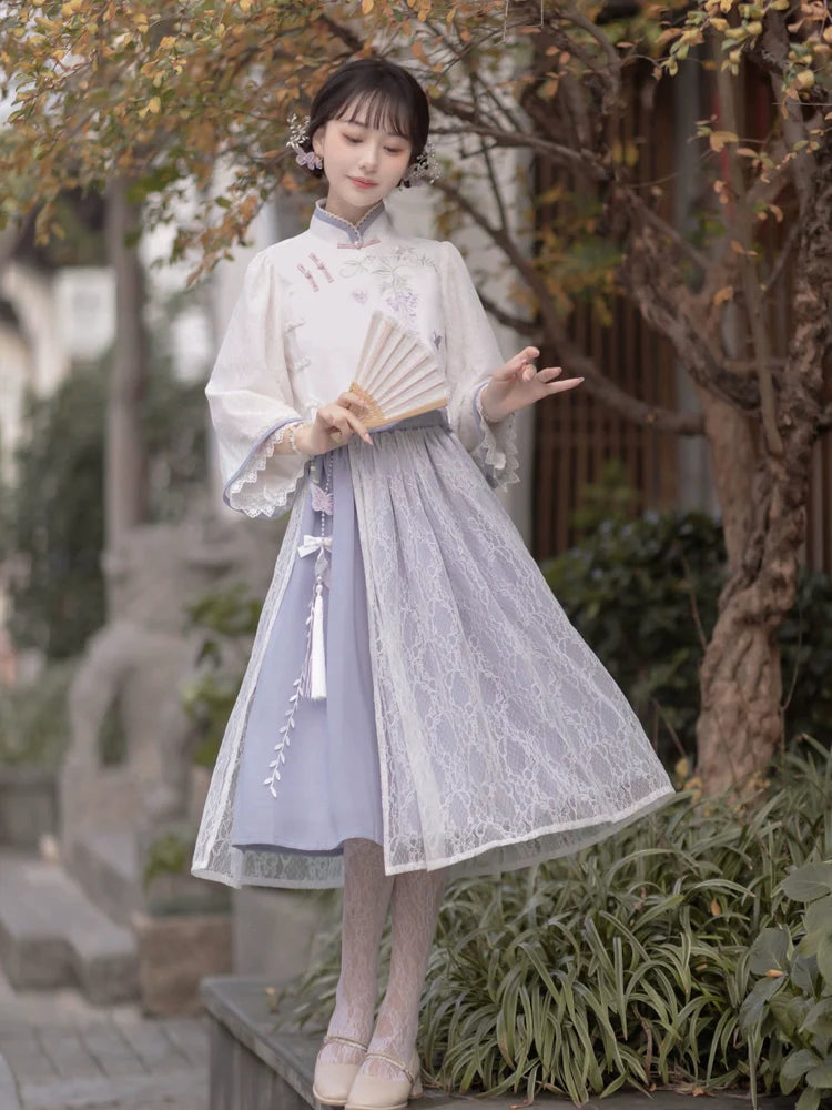 Wisteria 蝶と藤の華ロリセットアップ
