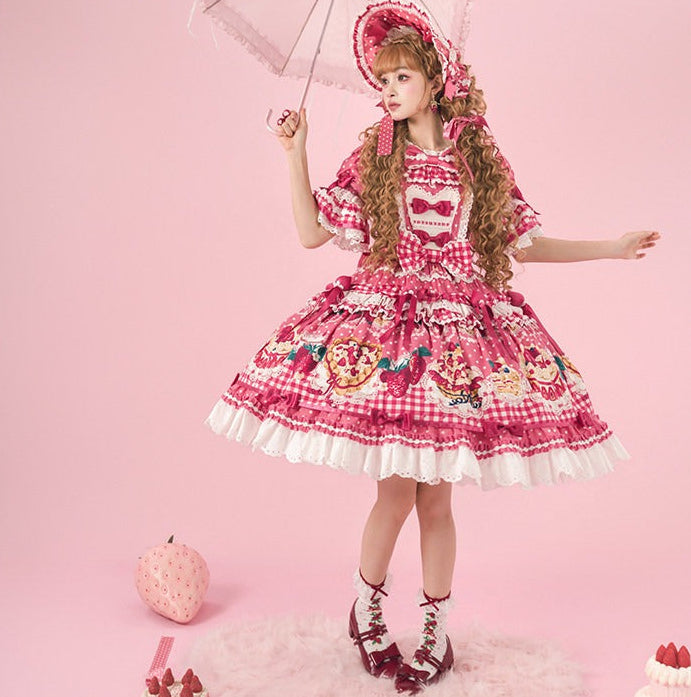 【受注予約8/26まで】Strawberry Cake Guide プリントワンピース 新色