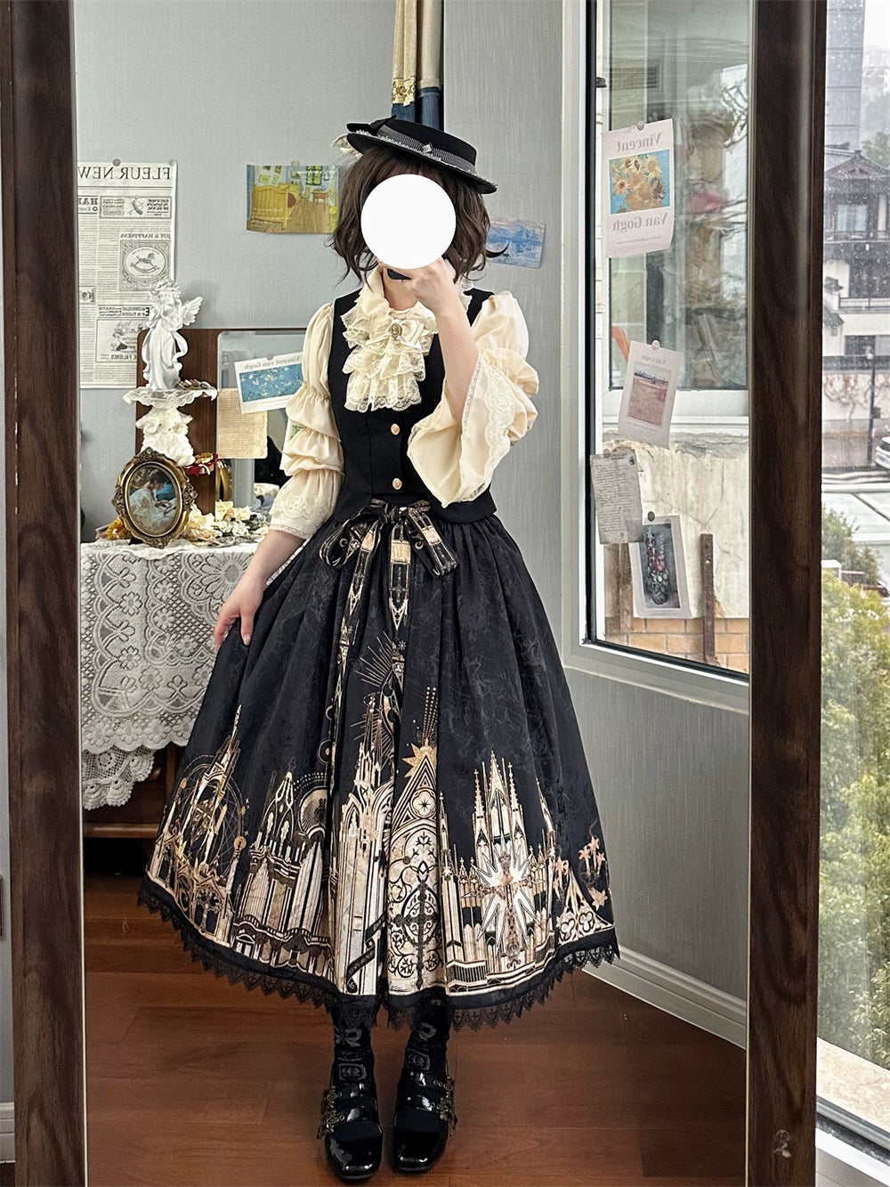 [Sale period ended] Sanctuary Gothic Lolita print skirt