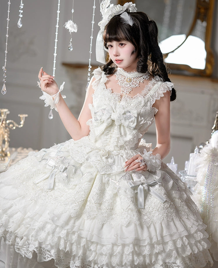 【再販・受注予約1/22まで】Peacock Feather プリンセスドレス・ホワイト