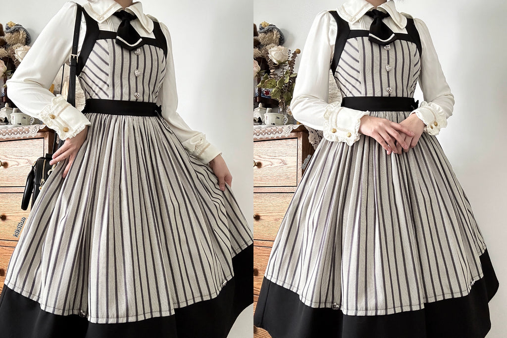 [Pre-orders available until 11/7] Twilight and Nightfall Striped Jumper Skirt