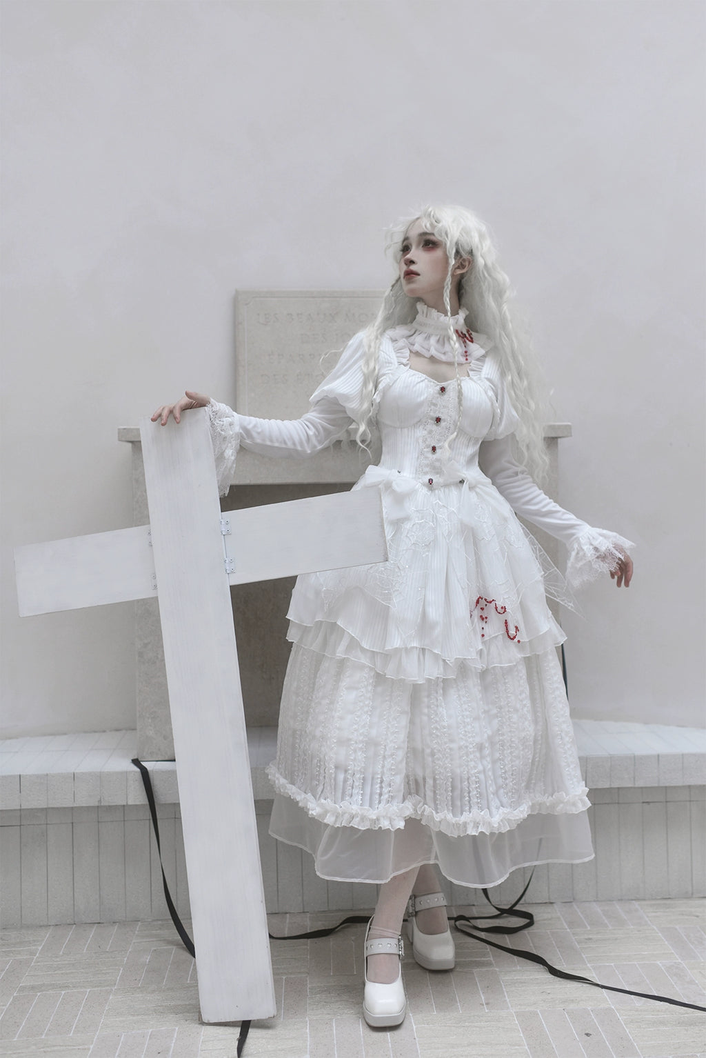 Twin Witches ゴシックチュールワンピースとインナースカート