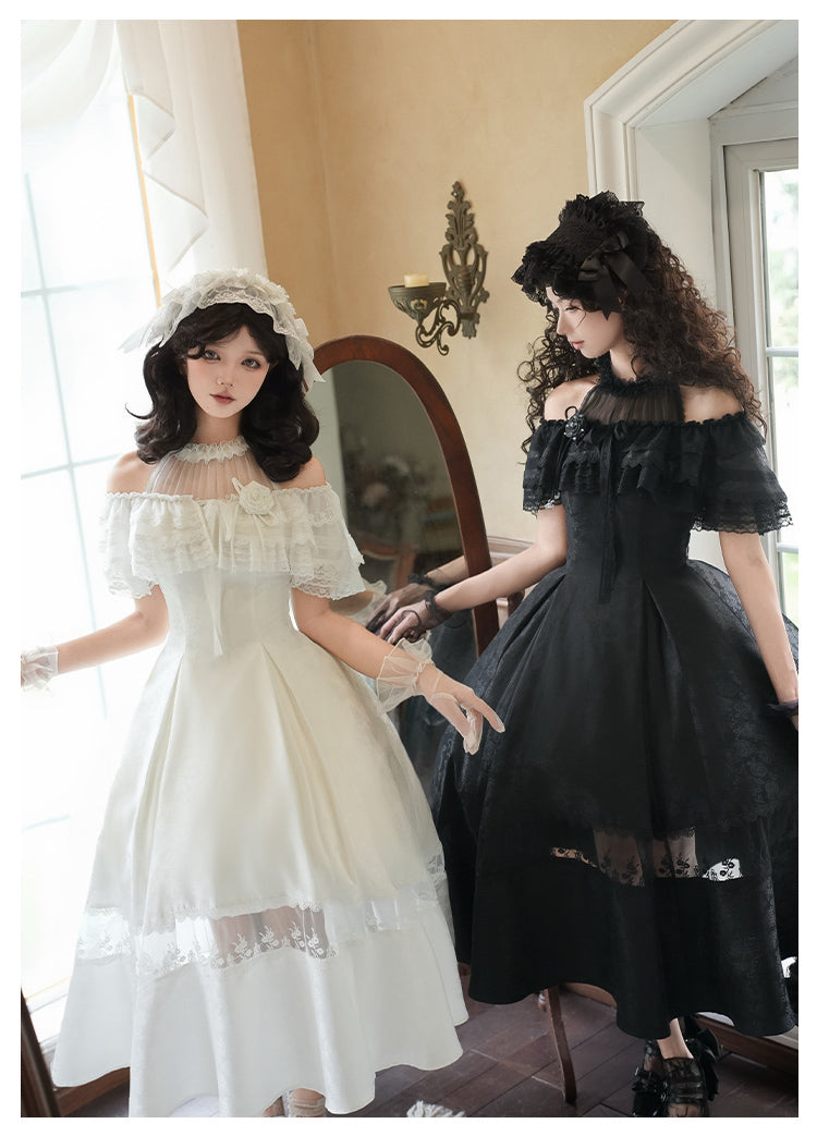 ローズジャガードホルターネックワンピース 単品・セット