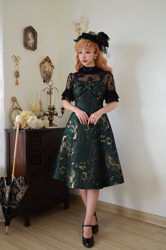 [Pre-orders available until 9/5] Brilliant Years Elegant foil-stamped short jumper skirt